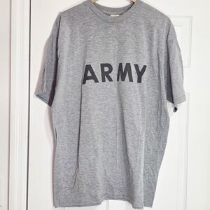 NWT Army Shirt Mens X Large Gray Physical Fitness IPFU Training Graphic Tee